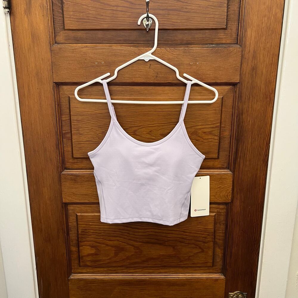 Lululemon Wunder Train U-Neck Ribbed Tank Top A/B Cup Lavender Frost sz 6 NWT's